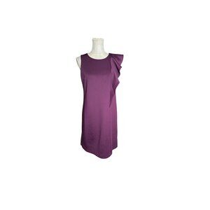 NWT Vince Camuto Ruffle Sleeve Plum Dress Size 8 Cocktail Formal Wedding Office